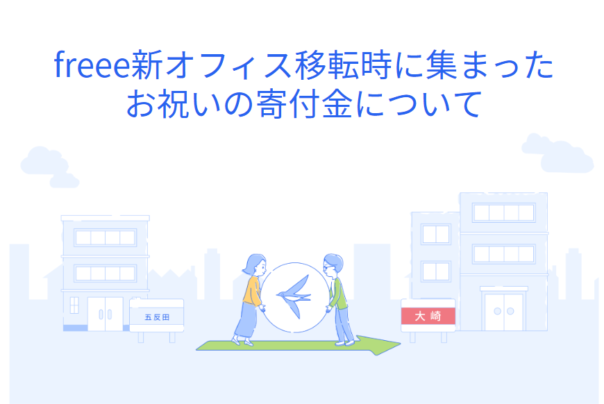 freee新オフィス移転時に集まったお祝いの寄付金について