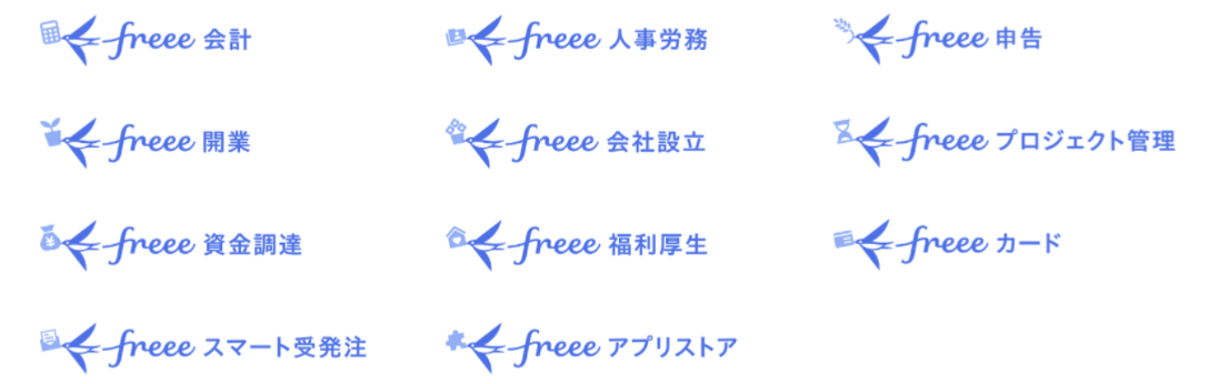 プロダクト名称と各ロゴ